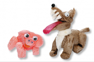 le cochon et le loup en flocons de  maïs